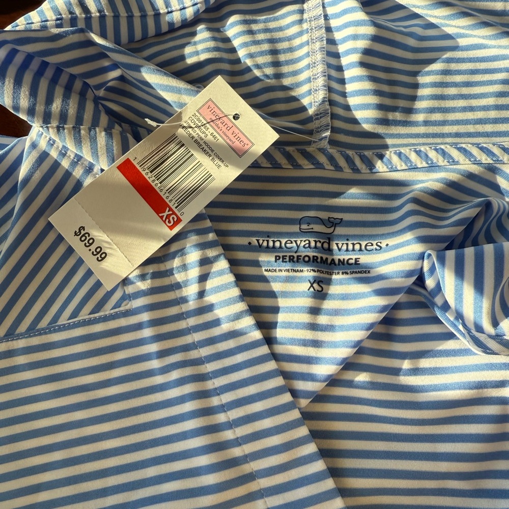 Vineyard Vines Light Blue Striped cover up